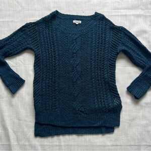 Teal Cable Knit Sweater
